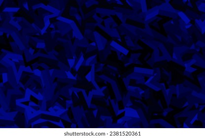 Textura vector azul oscuro con hermosas estrellas. Decoración borrosa de estilo sencillo con estrellas. Patrón para anuncios futuristas, folletos.
