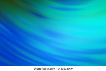 Dark BLUE vector texture with bent lines. Glitter abstract illustration with wry lines. Pattern for your business design.