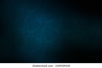 Dark BLUE vector texture with bent lines. A shining illustration, which consists of curved lines. Colorful wave pattern for your design.