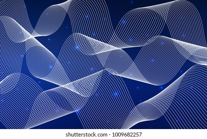Dark BLUE vector texture with birthday confetti. Confetti on blurred abstract background with colorful gradient. New design for ad, poster, banner of your Party.