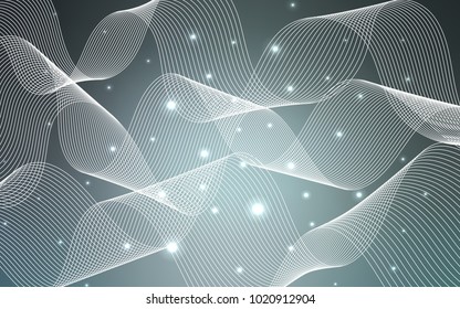 Dark BLUE vector texture with birthday confetti. Modern geometrical abstract illustration with carnival ribbons. Beautiful design for your business advert of anniversary.