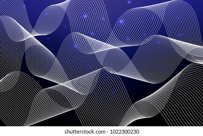 Dark BLUE vector texture with birthday confetti. Glitter abstract illustration with colorful confetti, ribbons. The pattern can be used for carnival, festival leaflets.