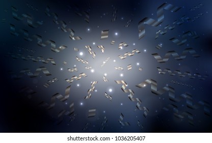 Dark BLUE vector texture with birthday confetti. Confetti on blurred abstract background with colorful gradient. The template can be used as a background for postcards.
