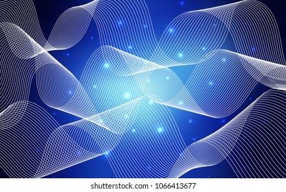 Dark BLUE vector texture with birthday confetti. Blurred decorative design in anniversary style with confetti. The pattern can be used for carnival, festival leaflets.
