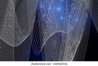 Dark BLUE vector texture with birthday confetti. Confetti on blurred abstract background with colorful gradient. Beautiful design for your business advert of anniversary.