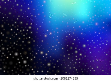 Dark BLUE vector texture in birthday style. A Smart Illustration with gradient Christmas elements. Pattern for school, grammar websites.