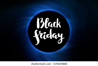 Dark BLUE vector texture with a black hole, galaxy. Gradient colorful illustration with a black hole, stars. Backdrop for ads, leaflets of Black Friday.