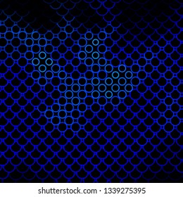 Dark BLUE vector texture with circles. Abstract colorful disks on simple gradient background. New template for your brand book.
