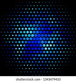 Dark BLUE vector texture with circles. Abstract illustration with colorful spots in nature style. Pattern for wallpapers, curtains.