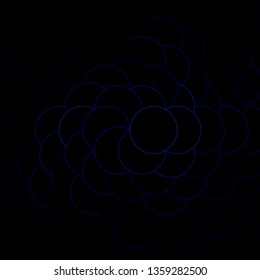 Dark BLUE vector texture with circles. Illustration with set of shining colorful abstract spheres. Pattern for websites, landing pages.