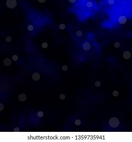 Dark BLUE vector texture with circles. Abstract illustration with colorful spots in nature style. New template for your brand book.