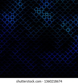 Dark BLUE vector texture with circles. Glitter abstract illustration with colorful drops. Pattern for booklets, leaflets.