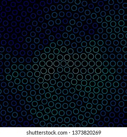 Dark BLUE vector texture with circles. Glitter abstract illustration with colorful drops. Pattern for websites, landing pages.