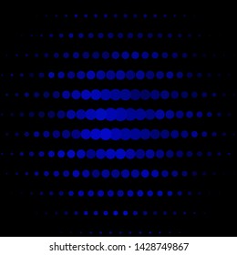 Dark BLUE vector texture with circles. Illustration with set of shining colorful abstract spheres. Design for your commercials.
