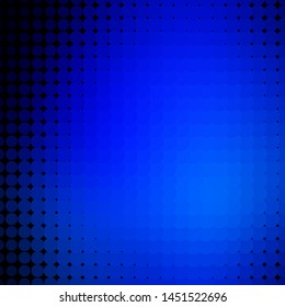 Dark BLUE vector texture with circles. Colorful illustration with gradient dots in nature style. Design for posters, banners.