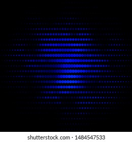 Dark BLUE vector texture with circles. Abstract illustration with colorful spots in nature style. Pattern for wallpapers, curtains.