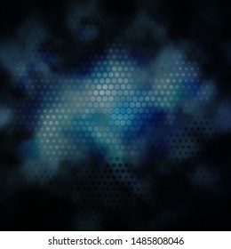 Dark BLUE vector texture with circles. Glitter abstract illustration with colorful drops. New template for your brand book.