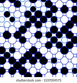 Dark BLUE vector texture with circles. Illustration with set of shining colorful abstract spheres. Pattern for booklets, leaflets.