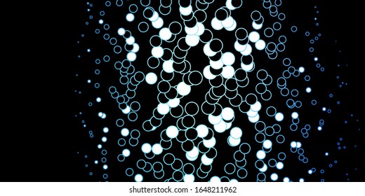 Textura vectorial azul oscuro con círculos. Discos de colores abstractos en un fondo de degradado simple. Diseño para sus comerciales.