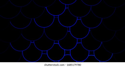Dark BLUE vector texture with circles. Glitter abstract illustration with colorful drops. Pattern for business ads.