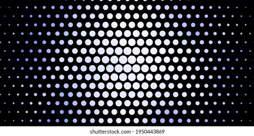 Textura de vector azul oscuro con círculos. Ilustración abstracta brillante con gotas coloridas. Patrón para papeles pintados, cortinas.