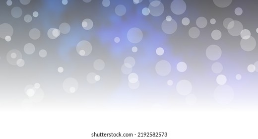 Textura de vector azul oscuro con círculos. Ilustración abstracta brillante con gotas coloridas. Patrón de folletos, folletos.