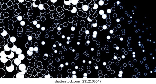 Dark BLUE vector texture with circles. Illustration with set of shining colorful abstract spheres. New template for your brand book.