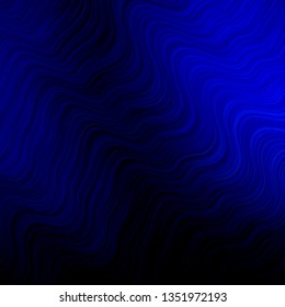 Dark BLUE vector texture with circular arc. Abstract illustration with gradient bows. Template for cellphones.