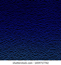 Dark BLUE vector texture with circular arc. Colorful illustration, which consists of curves. Template for cellphones.