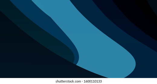 Dark BLUE vector texture with circular arc. Abstract gradient illustration with wry lines. Pattern for websites, landing pages.