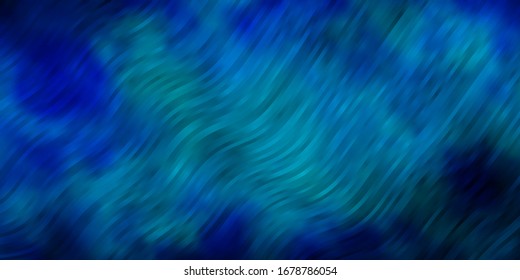Dark BLUE vector texture with circular arc. Brand new colorful illustration with bent lines. Template for your UI design.