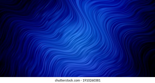 Dark BLUE vector texture with circular arc. Bright sample with colorful bent lines, shapes. Template for cellphones.