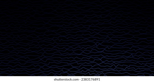 Dark BLUE vector texture with circular arc. Colorful illustration in abstract style with bent lines. Pattern for booklets, leaflets.