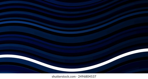 Dark BLUE vector texture with circular arc. Bright sample with colorful bent lines, shapes. Best design for your posters, banners.