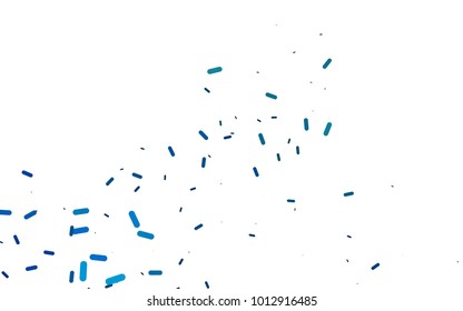 Dark BLUE vector texture with colored capsules. Glitter abstract illustration with colored sticks. The pattern can be used for medical ad, booklets, leaflets