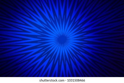 Dark BLUE vector texture with colored lines. Shining colored illustration with sharp stripes. Pattern for your busines websites.
