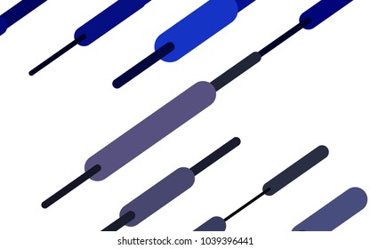 Dark BLUE vector texture with colored capsules. Shining colored illustration with rounded stripes. The template can be used as a background.