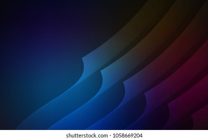 Dark BLUE vector texture with colored lines. Blurred decorative design in simple style with lines. Pattern for ads, posters, banners.