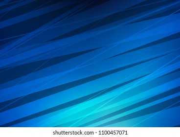 Dark BLUE vector texture with colored lines. Decorative shining illustration with lines on abstract template. Best design for your ad, poster, banner.
