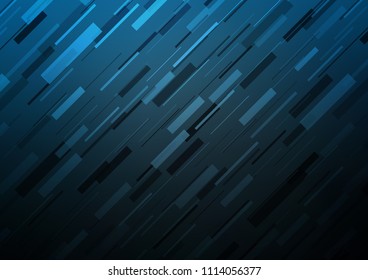 Dark BLUE vector texture with colored lines. Decorative shining illustration with lines on abstract template. The template can be used as a background.