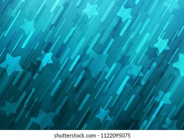 Dark BLUE vector texture with colored lines. Decorative shining illustration with lines on abstract template. The pattern can be used as ads, poster, banner for commercial.