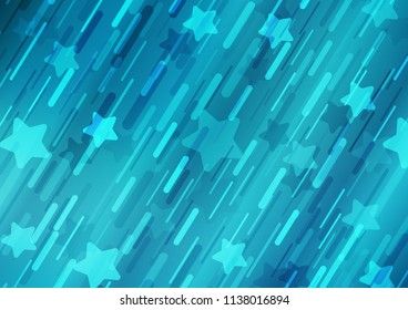 Dark BLUE vector texture with colored lines. Lines on blurred abstract background with gradient. Best design for your ad, poster, banner.