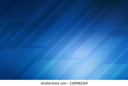 Dark BLUE vector texture with colored lines. Lines on blurred abstract background with gradient. Template for your beautiful backgrounds.