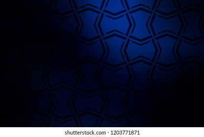 Dark BLUE vector texture with colored lines. Lines on blurred abstract background with gradient. Best design for your ad, poster, banner.