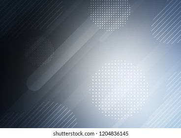 Dark BLUE vector texture with colored capsules, dots. Shining colored illustration with rounded stripes, dots. The template can be used as a background.