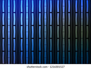 Dark BLUE vector texture with colored lines. Shining colored illustration with narrow lines. The template can be used as a background.