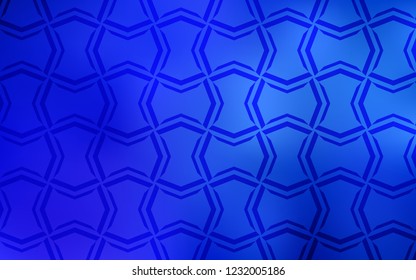 Dark BLUE vector texture with colored lines. Decorative shining illustration with lines on abstract template. Best design for your ad, poster, banner.
