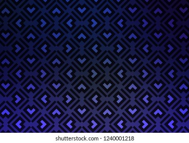 Dark BLUE vector texture with colored lines. Decorative shining illustration with lines on abstract template. Smart design for your business advert.