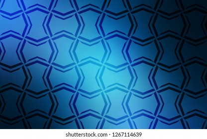 Dark BLUE vector texture with colored lines. Shining colored illustration with sharp stripes. Smart design for your business advert.
