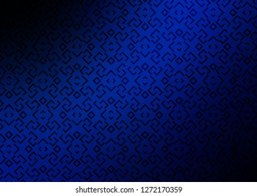 Dark BLUE vector texture with colored lines. Modern geometrical abstract illustration with staves. Pattern for websites, landing pages.